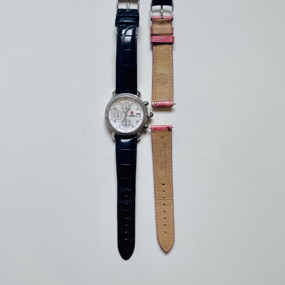 MICHELE Vintage Diamond CSX Chronograph Watch w/Original Wooden Box - Picture 11 of 14